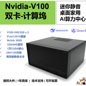 V100-sxm2-32g 300G NVlink互连 双卡 外置算力坞